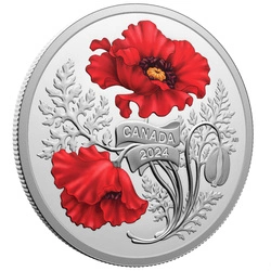 Canada: Remembrance Day kolorowany $20 Srebro 2024 Proof