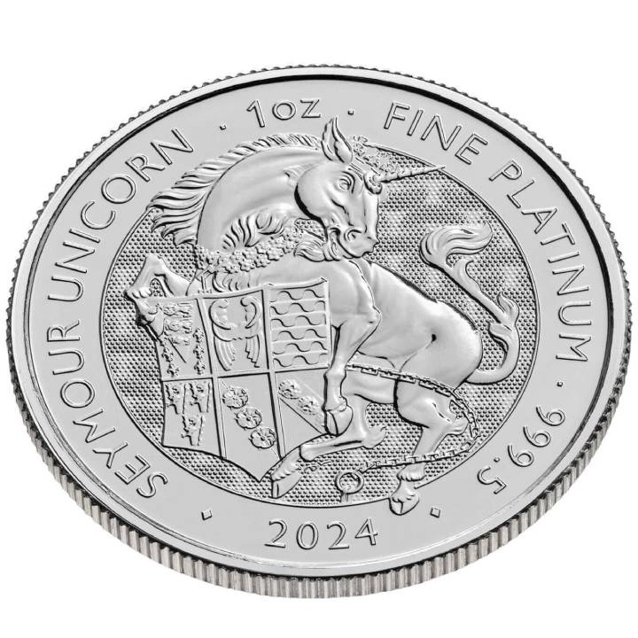 The Royal Tudor Beasts: The Seymour Unicorn 1 uncja Platyny 2024