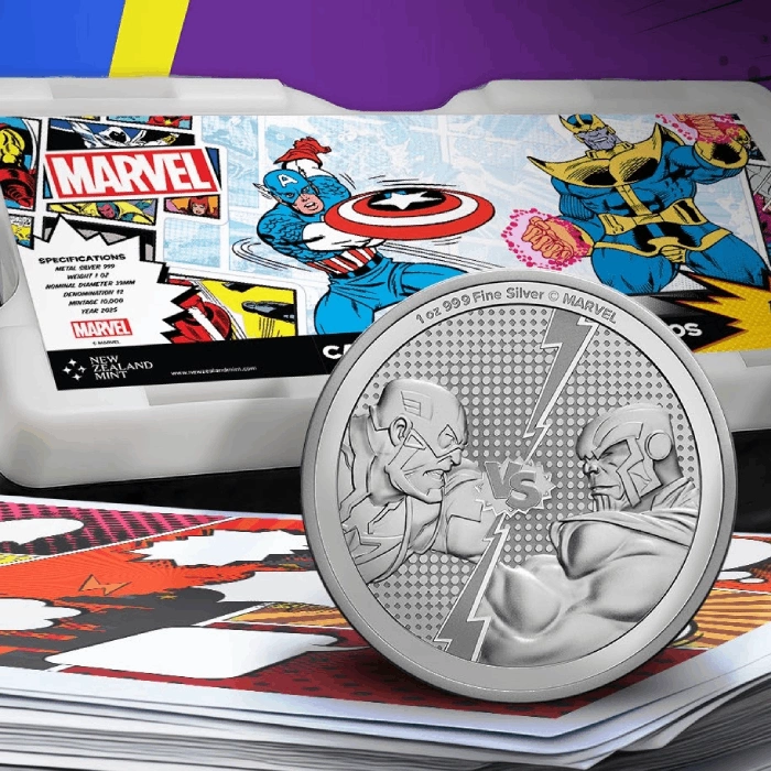 Niue: Marvel - Kapitan Ameryka vs. Thanos 1 uncja Srebra 2025