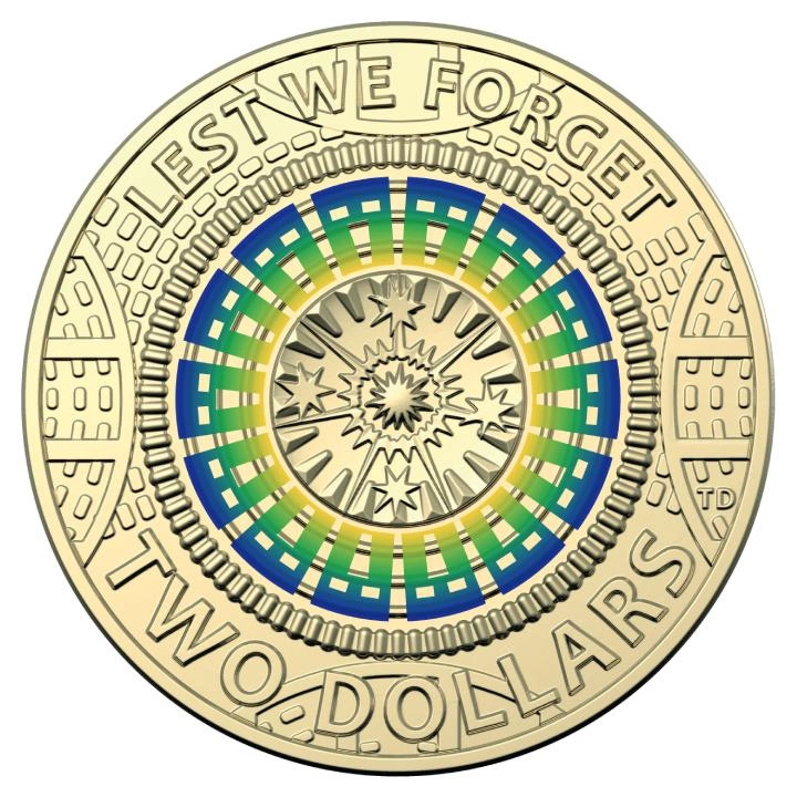 Zestaw 14 monet: 35th Anniversary of the Two Dollar kolorowany Brąz Aluminiowy 2023