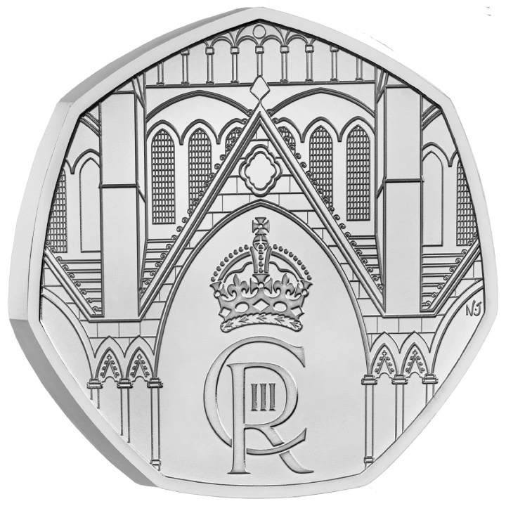 The Coronation of His Majesty King Charles III 50p Miedzionikiel 2023