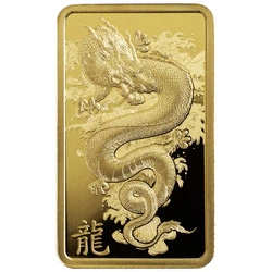 Sztabka Pamp Year of the Dragon - Legend of the Azure Dragon 5 gramów Złota 2024 LBMA GD Refiner