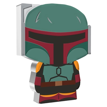 Niue: Star Wars - Boba Fett Chibi Coin kolorowany 1 uncja Srebra 2022 Proof