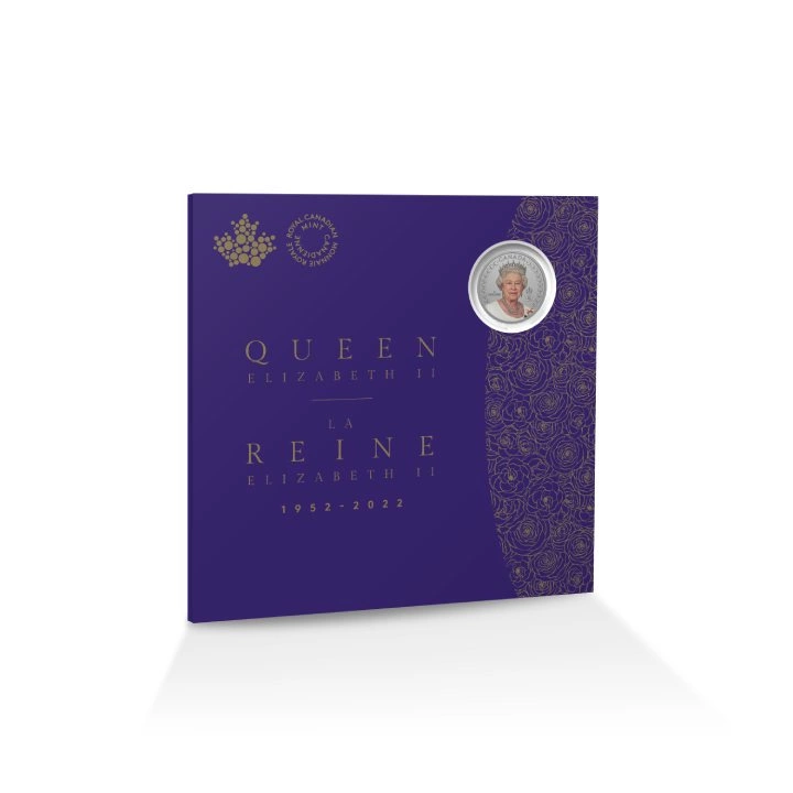 Canada: A Portrait of Queen Elizabeth II kolorowany $5 Srebro 2022 Proof