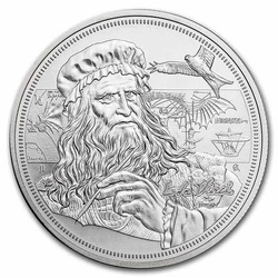 Niue: Icons of Inspiration: Leonardo da Vinci 1 uncja Srebra 2021