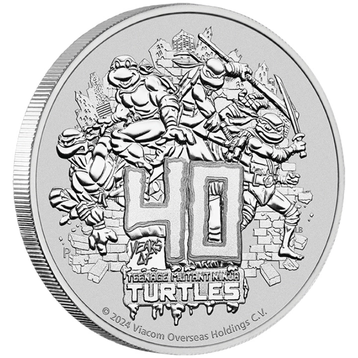 Tuvalu: Teenage Mutant Ninja Turtles - 40. rocznica 1 uncja Srebra 2024