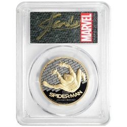 Cook Islands: Spider-Man Homecoming 1 uncja Złota 2017 Black Proof PCGS PR69 DCAM First Day of Issue