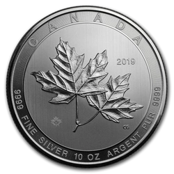 Kanadyjski Liść Klonowy 10 uncji Srebra 2019