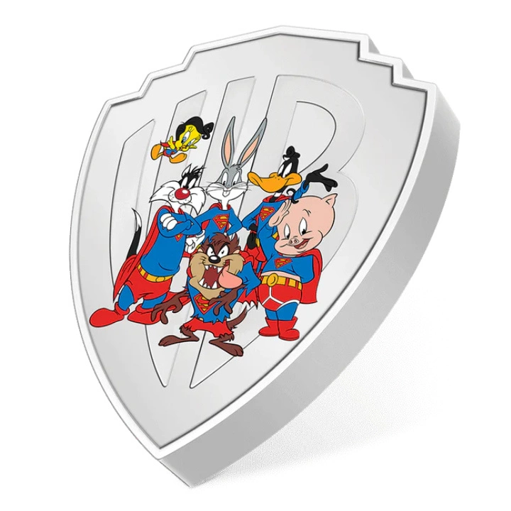 Niue: Looney Tunes Mashups - Superman kolorowany 2 uncje Srebra 2023 Proof