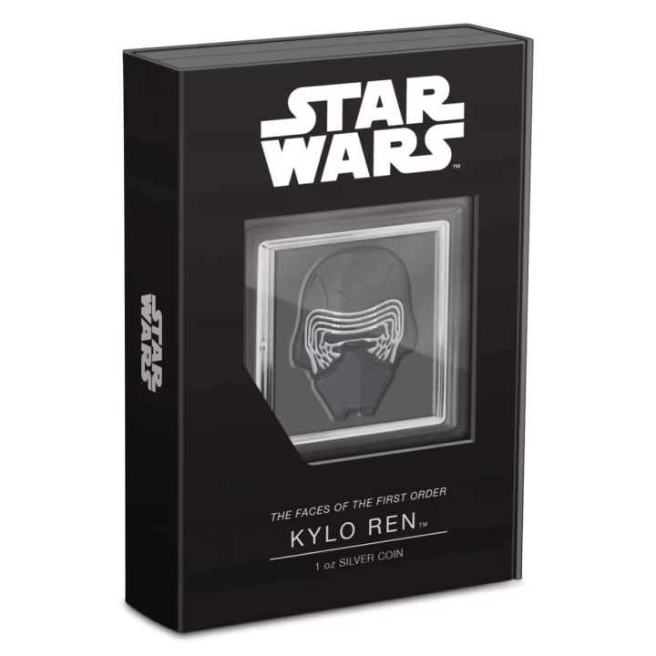 Niue: Star Wars The Faces of the First Order - Kylo Ren kolorowany 1 uncja Srebra 2022 Proof