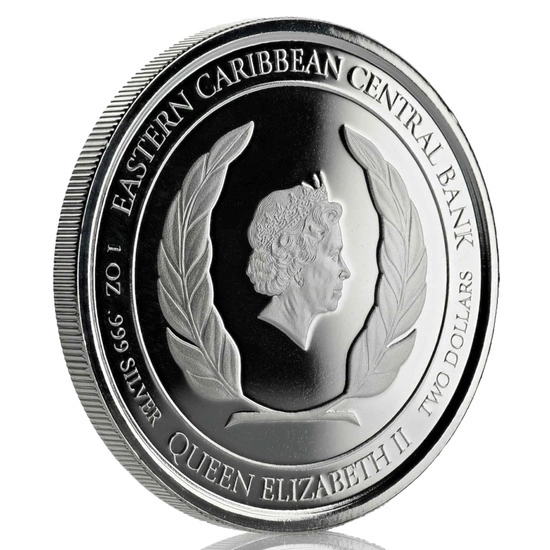 Montserrat: Emerald Isle of the Caribbean kolorowany 1 uncja Srebra 2019 Proof