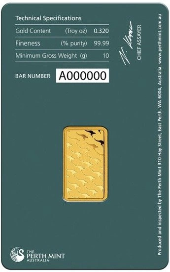 The Perth Mint: Sztabka 10 gramów Złota LBMA GD Refiner