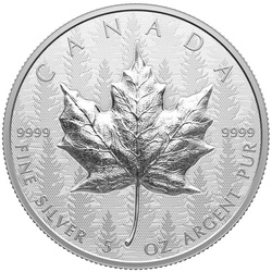Kanadyjski Liść Klonowy 5 uncji Srebra 2024 Reverse Proof Ultra High Relief