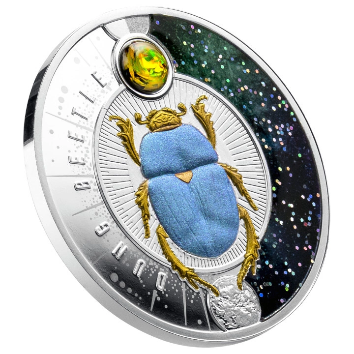 Niue: Żuk gnojowy kolorowany $1 Srebro 2022 Proof