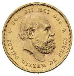 Holandia, 10 Guldenów Wilhelm III 1877