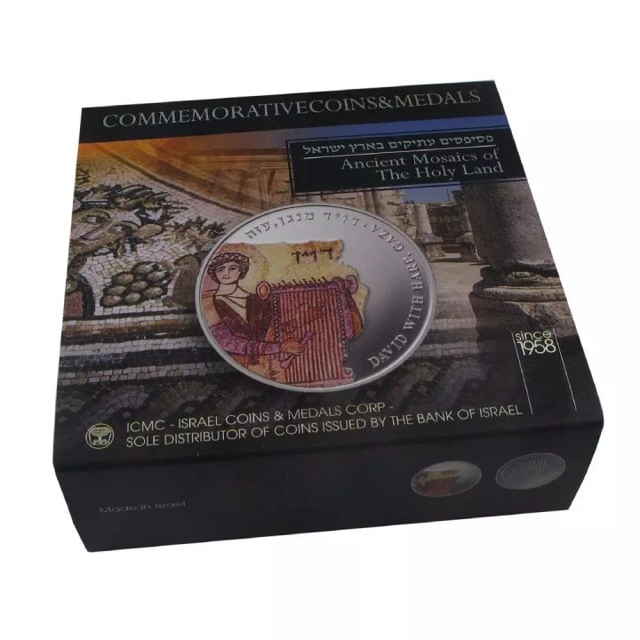 David with Harp kolorowany 1 uncja Srebra 2012