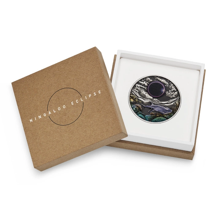 Ningaloo Eclipse kolorowany 2 uncje Srebra 2023 Antiqued Coin