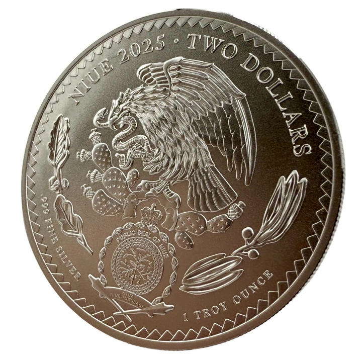 Niue: Aztec Emperor Cuauhtémoc Tribute 1 uncja Srebra 2025
