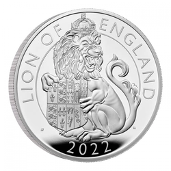 The Royal Tudor Beasts: Lion of England 5 uncji Srebra 2022 Proof