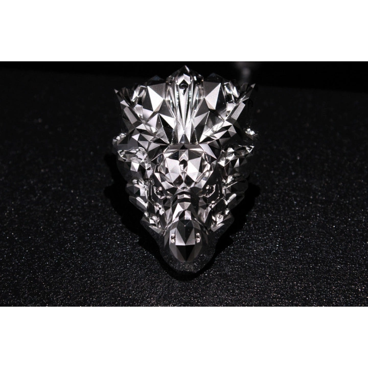 Lowpoly Lunar: Year of the Dragon 2 uncje Srebra Proof High Relief