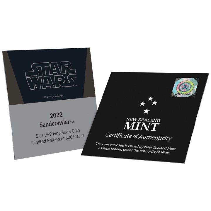 Niue: Star Wars - Sandcrawler kolorowany 5 uncji Srebra 2022 Proof