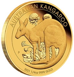 Australijski Kangur 1/4 uncji Złota 2021 Proof