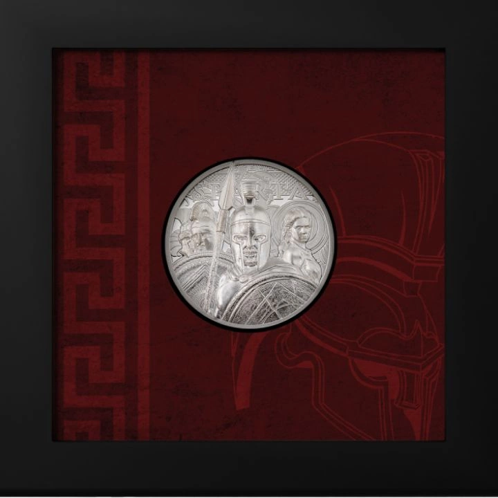 Cook Islands: Sparta 1 uncja Srebra 2023 Proof Ultra High Relief
