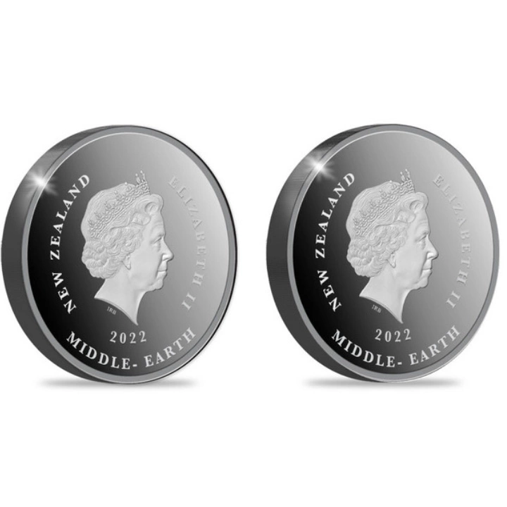 Zestaw 2 monet The Lord of the Rings: The Two Towers - 20. rocznica filmu kolorowany Miedzionikiel 2022