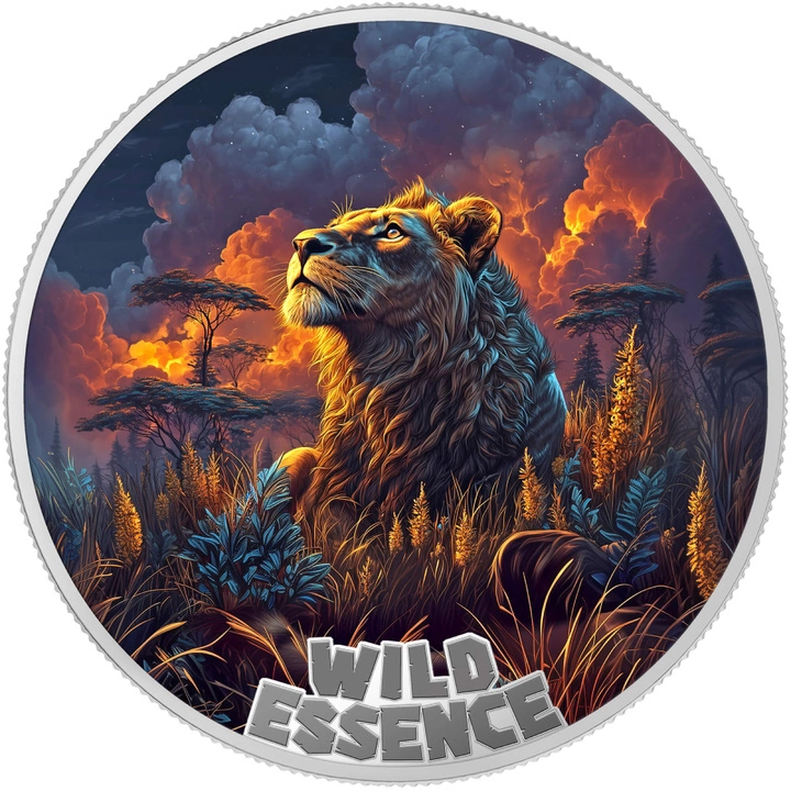 Liberia: Zestaw 5 monet Wild Essence kolorowany 5 uncji Srebra 2025 Proof