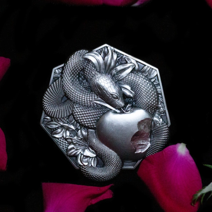 Original Sin 2 uncje Srebra 2023 Stackable High Relief Antiqued