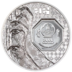 Mongolia: Snow Leopard 3 uncje Srebra 2024 Proof Ultra High Relief