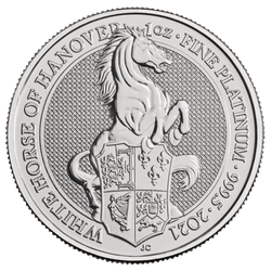 Bestie Królowej: Biały Koń Hanoweru 1 uncja Platyny 2021