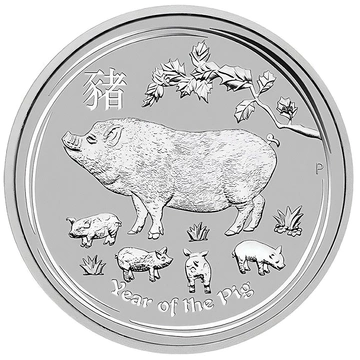 Lunar II: Rok Świni 2 uncje Srebra 2019