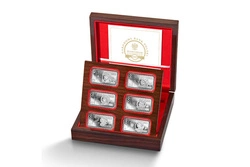 Polskie banknoty obiegowe - zestaw srebrnych monet 10 - 500 zł 2022 Proof