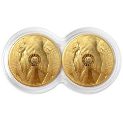 Big Five II: Zestaw Elephant 2 x 1/4 uncji Złota 2021 Proof