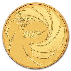 Tuvalu: James Bond 007 1 uncja Złota 2020 MS70 NGC