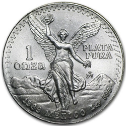 Mexican Libertad 1 uncja Srebra 1989