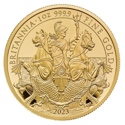 Zestaw 6 monet Premium Britannia Złoto 2023 Proof