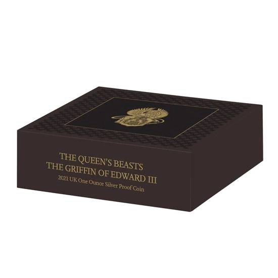 Bestie Królowej: Gryf Edwarda III 1 uncja Srebra 2021 Proof