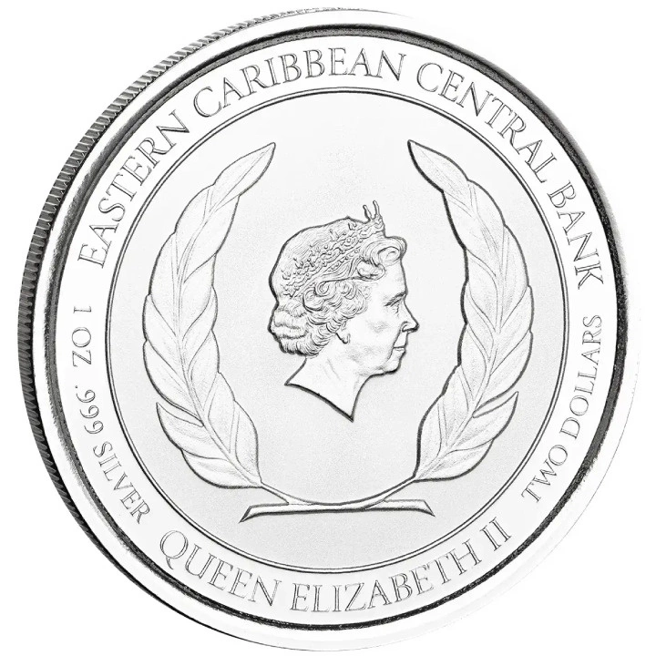 St. Kitts & Nevis: Underwater Surfer 1 uncja Srebra 2022