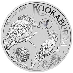Kookaburra with Brolga 1 uncja Srebra 2023 Privy Mark (Brisbane Money Expo Anda Special)