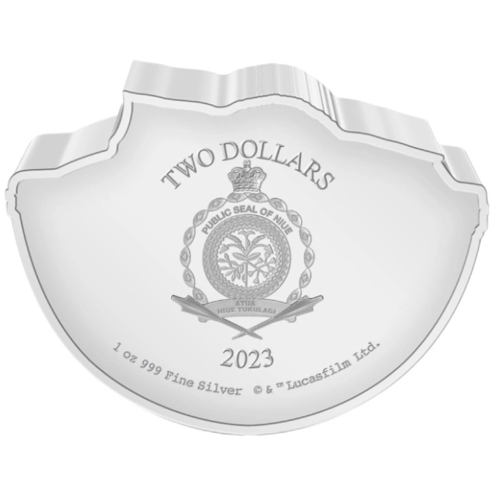 Niue: Star Wars The Mandalorian - Grogu Pod kolorowany 1 uncja Srebra 2023 Proof