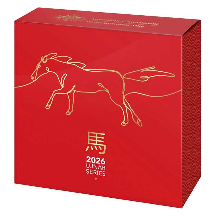 RAM: Lunar - Rok Konia 1 uncja Srebra 2026 Proof Domed Coin