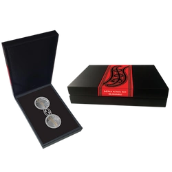 Maui i Pierwszy Pies: Zestaw 2 monet 2 x 1 uncja Srebra 2020 Proof