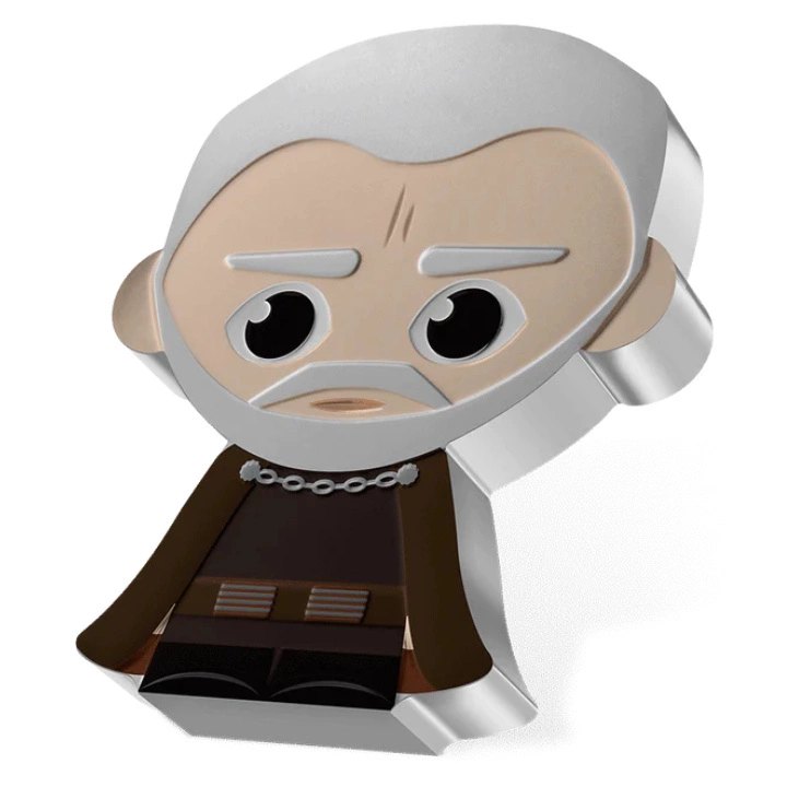 Niue: Star Wars - Chibi 'Count Dooku' kolorowany 1 uncja Srebra 2023 Proof