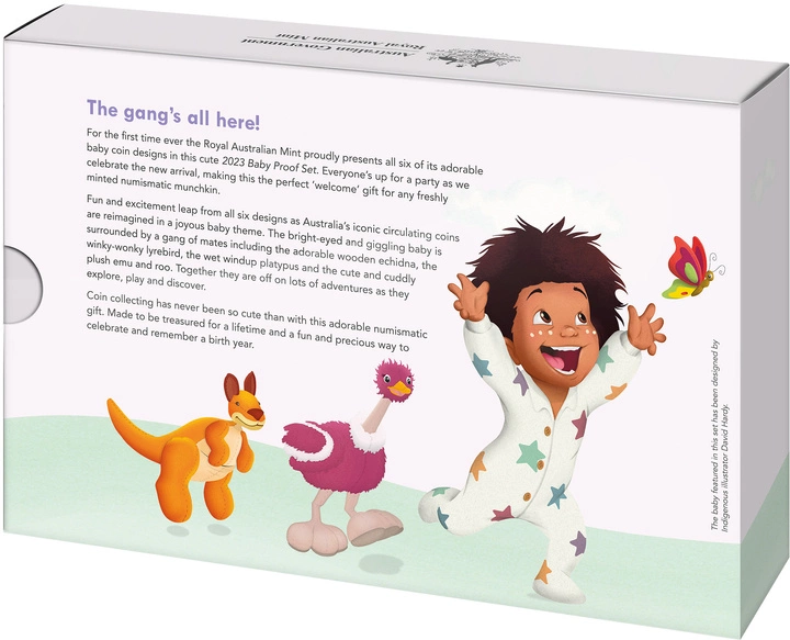 Zestaw 6 monet Australian Baby 2023 Proof