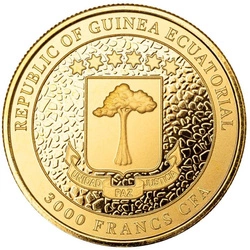 Equatorial Guinea: Giraffe 1 uncja Złota 2023 Proof