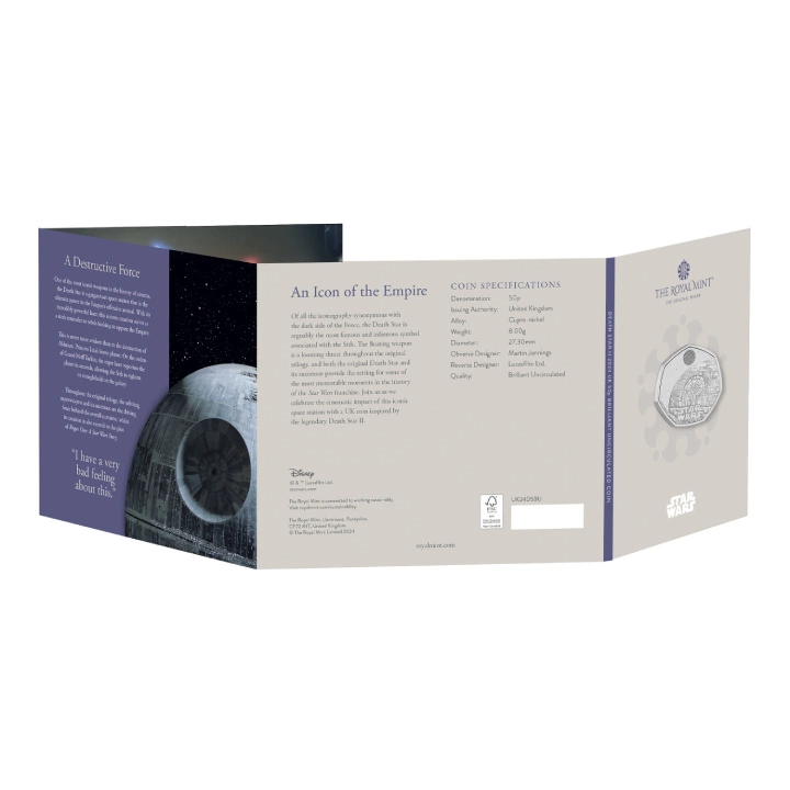 Star Wars: Death Star II 50p Miedzionikiel 2024