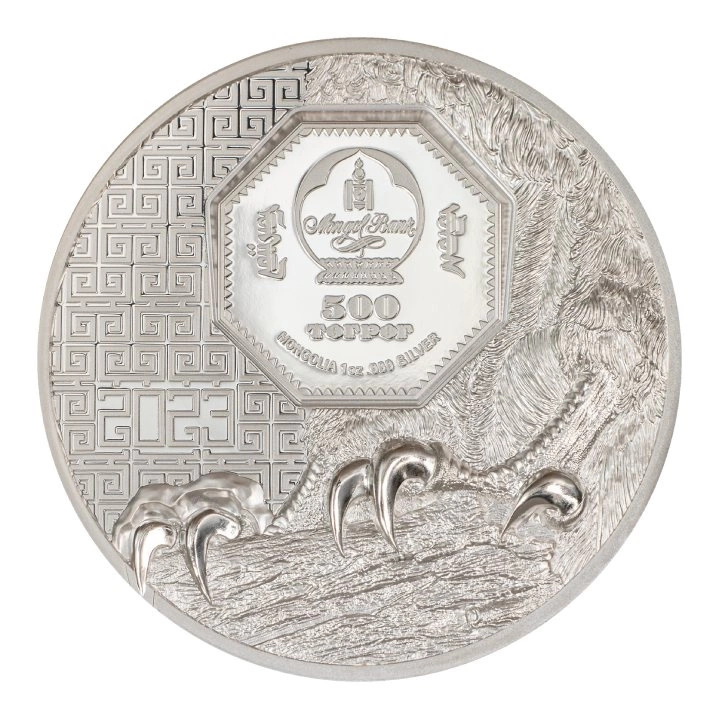 Mongolia: Mongolian Falcon 1 uncja Srebra 2023 Proof Ultra High Relief