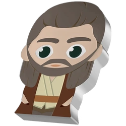 Niue: Star Wars Qui-Gon Jinn Chibi Coin kolorowany 1 uncja Srebra 2023 Proof